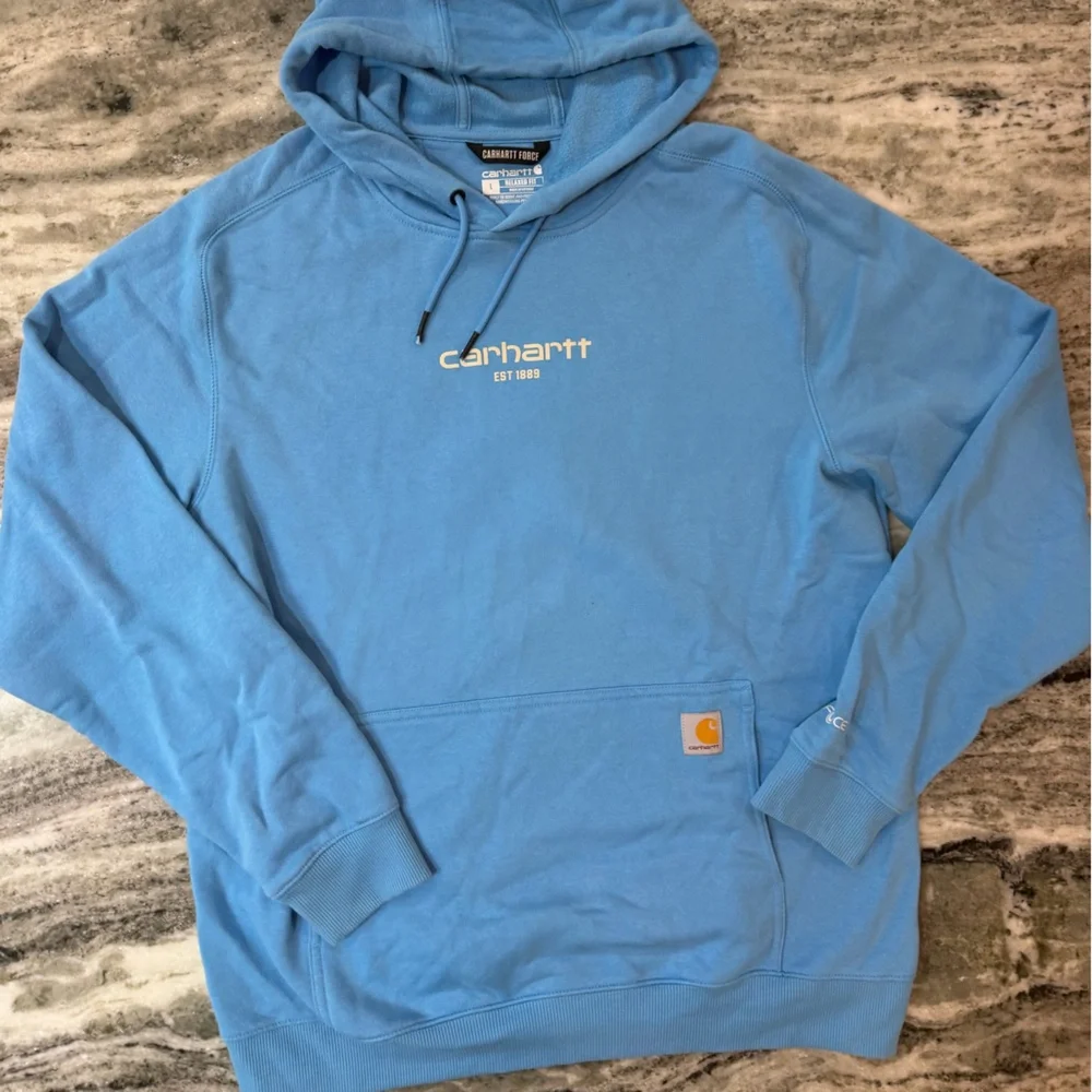 Carhartt Force Men's Sky Blue Hoodie - Picture 2 of 4